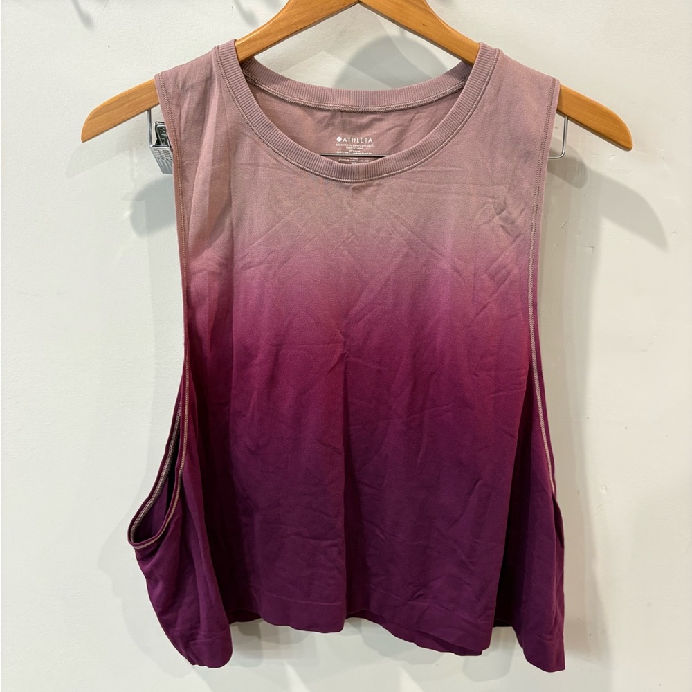 Athleta Ombre Mauve to Plum Sleeveless Tank Size XL